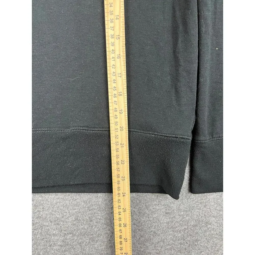 J.Crew Womens Black Hoodie Sweatshirt Size XL‎